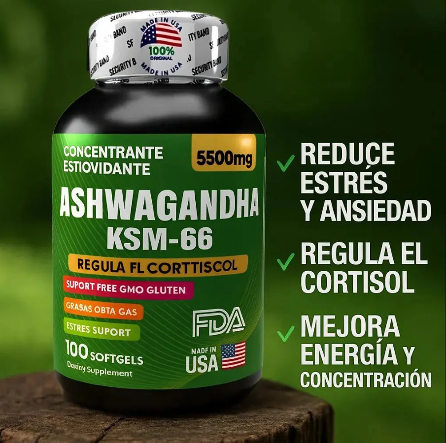 Ashwagandha - KSM 66 ORIGINAL X 100 Capsulas