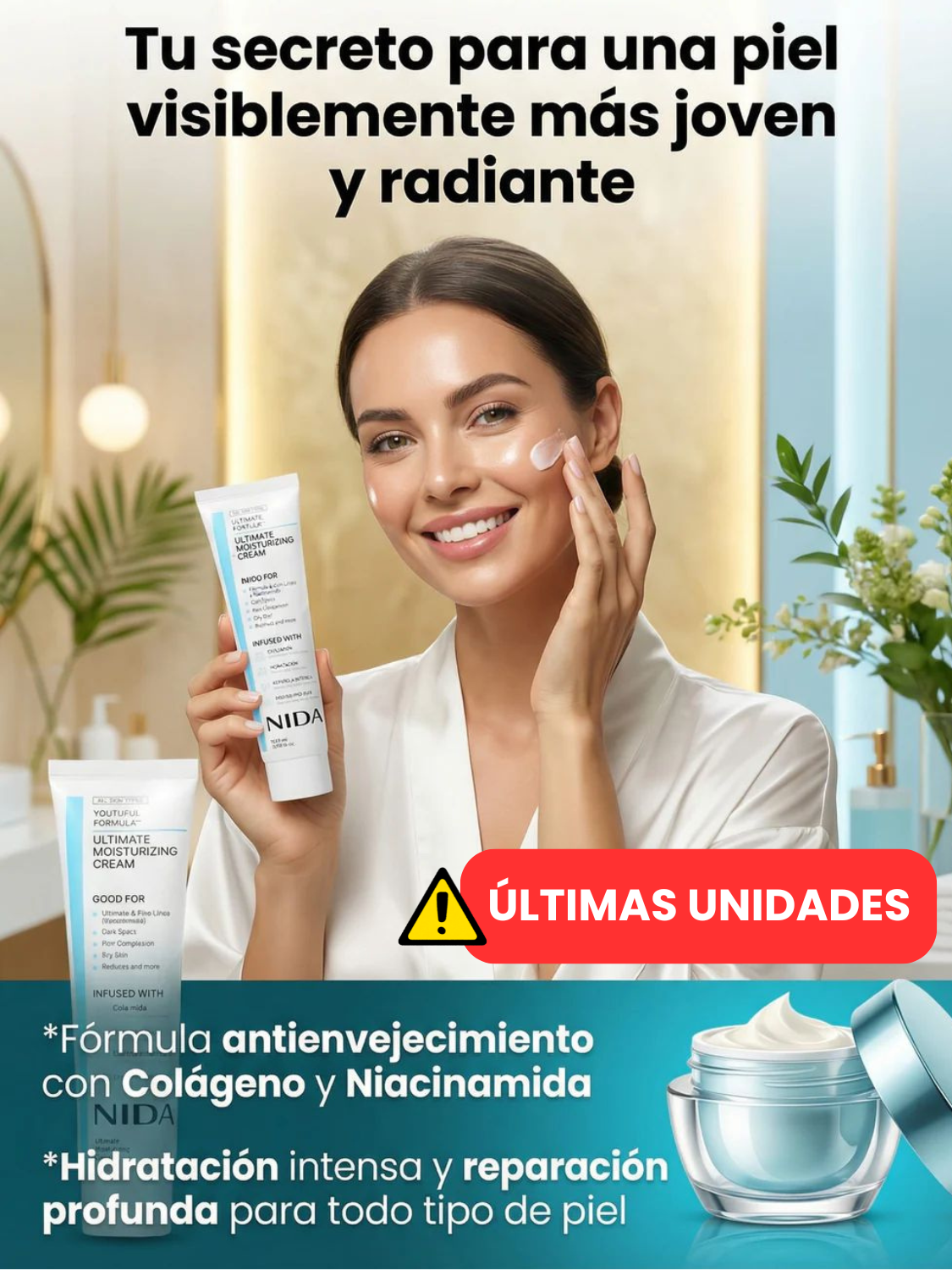 Crema Nida: Nutrición Antiarrugas que Reafirma, Hidrata y Revive la piel al instante